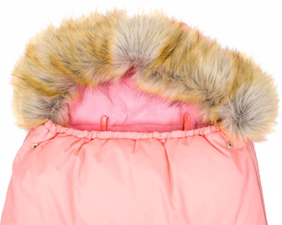 Roze voetenzak - kinderwagen - bont - tas - hoes - 110x45 cm van Dooky — afbeelding 5