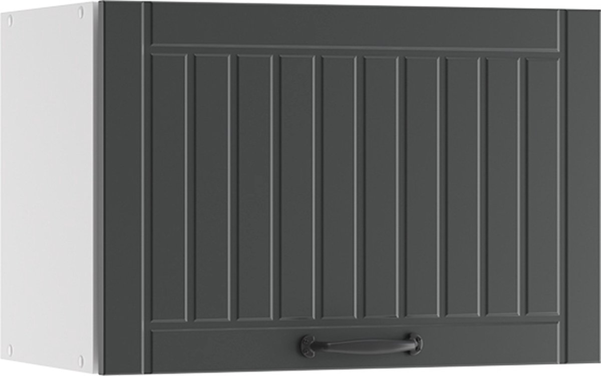 Vicco Fame-Line Hangkast – 60 cm Plat Antraciet landhuis Donkergrijs/Wit