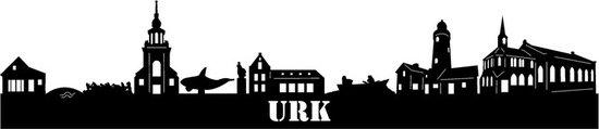 Skyline | Zwart | Hout | Urk | 55 CM | Geschenk | Decoratie