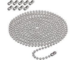 150cm Beaded Ball Pull - metaal Chain Extension Roller - Shade Bead Chain Extender - vervangende ketting voor side-pull rolgordijn zonwering