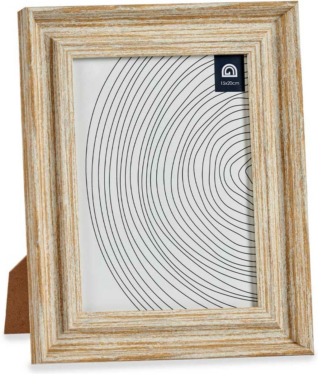 Giftdecor Fotolijstje voor een 15 x 20 cm foto - licht hout - Klassiek - frame 21 x 26 cm - staand/hangend