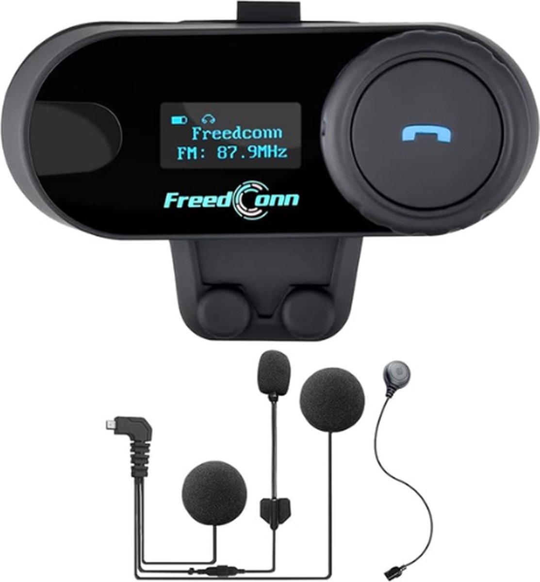FreedConn® Motorhelm Headset - Met Microfoon - Intercom Motor Helm - Headset Helm - Motor Communicatiesystemen - Motor Headset - Freecom - Bluetooth - Oortelefoon - Koptelefoon