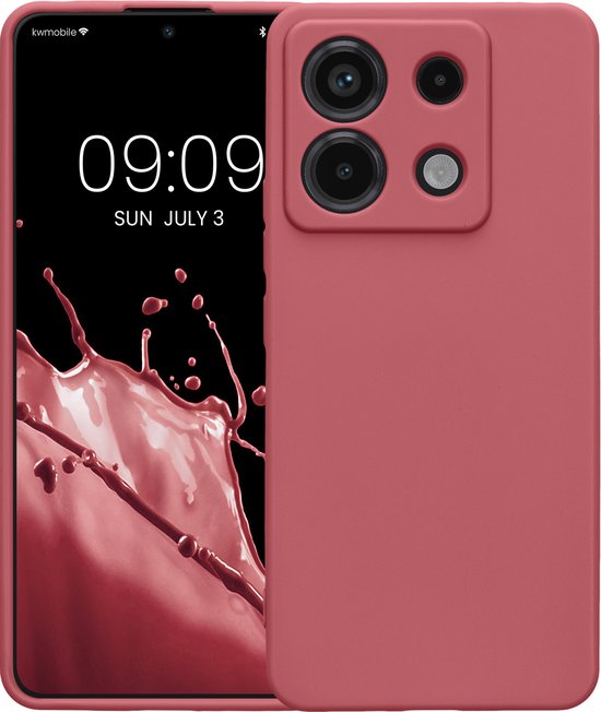 kwmobile Coque de protection pour Xiaomi Redmi Note 13 Pro 5G / Poco X6 5G - Coque pour smartphone - Découpe précise pour appareil photo - Rose foncé