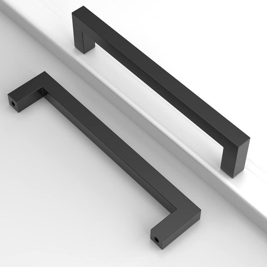 Stahlia® Meubelgrepen set van 5 railgreep echt roestvrij staal | BA: 192mm profiel: 10 x 10 mm | roestvrijstalen greep geborsteld vierkant