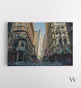 Chrysler Building - New York - Foto Prent Canvas Schilderijen (Wanddecoratie woonkamer / slaapkamer) -