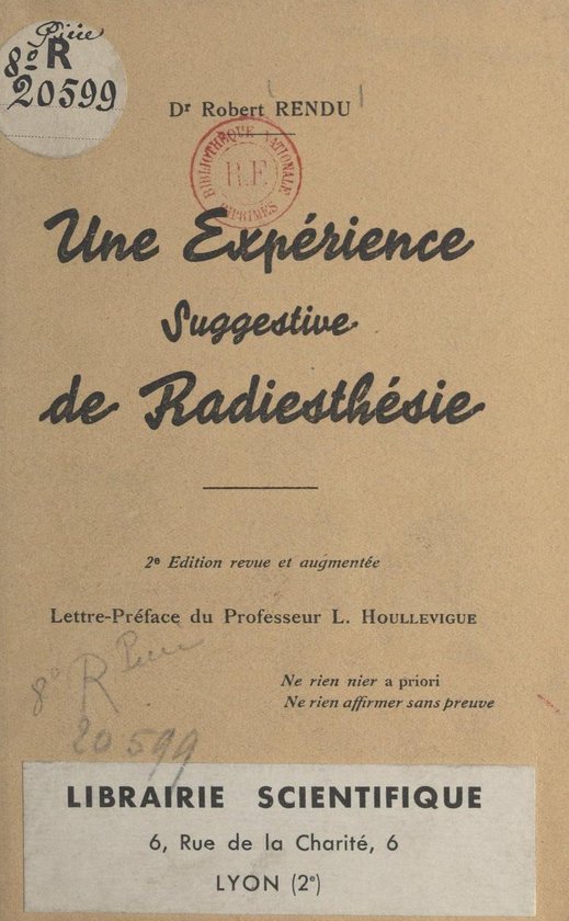 Une expérience suggestive de radiesthésie