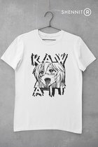 Kawaii Hentai Ahegao T-Shirt | Anime Waifu Cute | Manga Comic Style | Wit Maat L