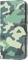 Coverup Book Case - Geschikt voor Motorola Moto E7 Hoesje - Camouflage