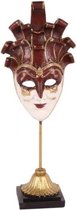 Baroque - Decoratief beeld of figuur - Deco Masker op voet resin 40 cm - 40x15.5x9.5 - Polyresin