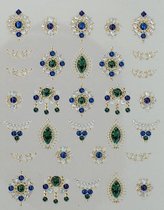 Nail Art Stickers - Nagel Stickers - Korneliya 3D Nail Jewels DeLuxe - DL12 Shiny Emerald