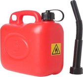 Jerrycan brandstof rood - 5 liter - set van 3 stuks