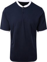 AWDis Gewoon Cool Mens Stand Collar Sport Polo (Franse marine / Arctisch Wit)