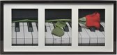 Henzo PIANO collagelijst -  Fotokader - 23 x 50 cm - Fotoformaat 3 x 13 x 18 cm - Zwart