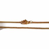 Venetiaanse ketting 45cm 1.5mm staal goudkleurig heren dames