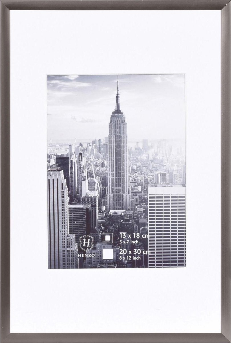 Henzo Fotolijst - Henzo - Manhattan - Fotomaat 20x30 cm - Donkergrijs