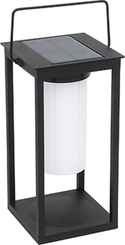 QAZQA denlu - Moderne Dimbare LED Tafellamp met Dimmer met Solar | Zonne energie - H 28 cm - Zwart - Buitenverlichting