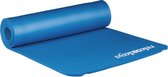 Relaxdays yogamat dik - sportmat - workout matje - jogamat - joga matje - mat - 60 x 180 - blauw
