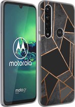 iMoshion Hoesje Geschikt voor Motorola Moto G8 Power Hoesje Siliconen - iMoshion Design hoesje - Zwart / Meerkleurig / Goud / Black Graphic