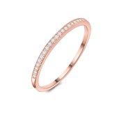 Twice As Nice Ring in rosé zilver, eternity, witte zirkonia  56