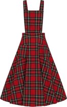 Banned Sweet Tartan Pinafore 40's Swing Jurk Rood