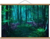 Schoolplaat – Sprookjesachtig Bosgebied - 90x60cm Foto op Textielposter (Wanddecoratie op Schoolplaat)