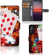 GSM Hoesje Sony Xperia 5II Wallet Book Case Personaliseren Casino
