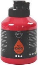 Acrylverf - Primair Rood - Semi-Transparant - Pigment Art School - 500 ml