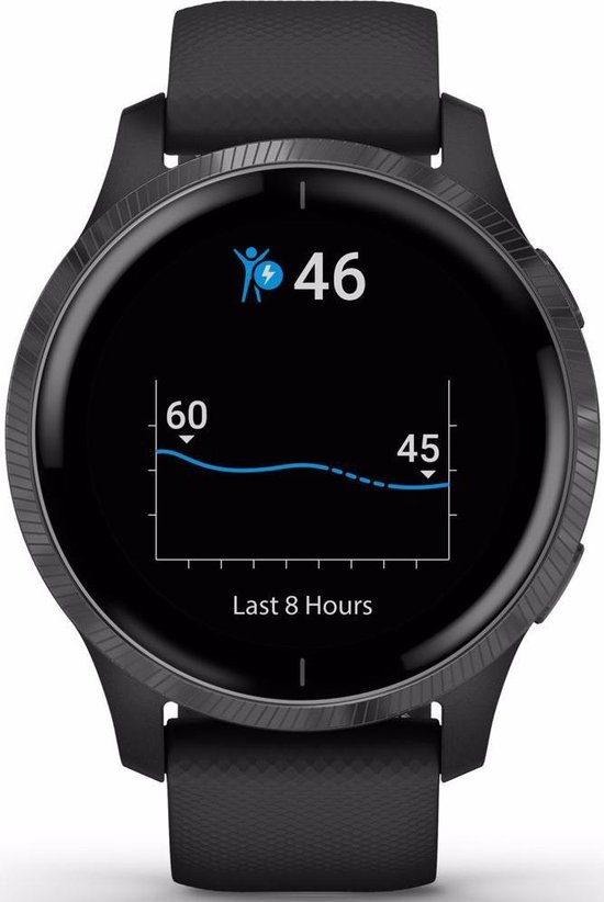 Garmin VENU Health Smartwatch - Amoled touchscreen - Stappenteller - 5 dagen batterij - Zwart/Gunmetal - Garmin