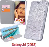 EmpX Telefoonhoesje - Book Case - Geschikt Voor Samsung Galaxy J4 (2018) - Zilver