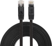 By Qubix internetkabel - 7.6 meter - CAT6 - Ultra dunne Flat Ethernet kabel - Netwerkkabel (1000Mbps) - Zwart - RJ45 - UTP kabel