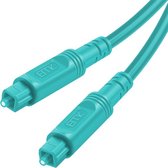 By Qubix ETK Digital Toslink Optical kabel 2 meter - toslink audio male to male - Optische kabel - Blauw audiokabel soundbar