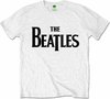 The Beatles - Drop T Logo Heren T-shirt - XXL - Wit