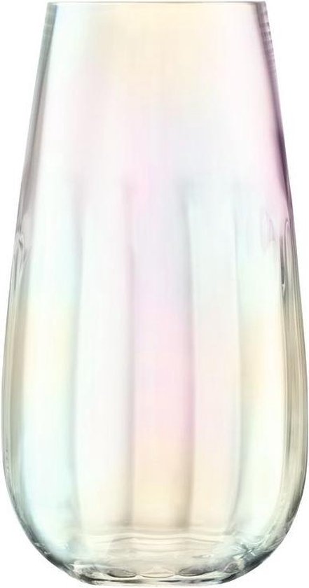 L.S.A. Pearl Vaas - Glas - 28 cm - Parelmoer | bol.com