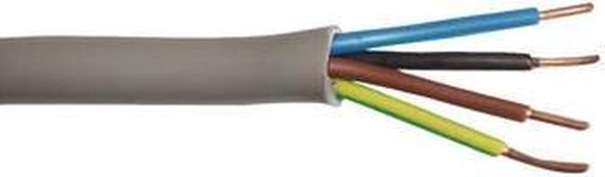 Dynamic XMVK-kabel m. brandklasse Eca 4x2.50 rol in krimpfolie=25m,  prijs=per rol grijs | bol.com