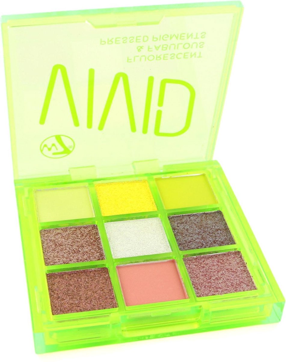 Goedkoopste W7 Vivid Pressed Pigment Oogschaduw Palette - Glowin' Green