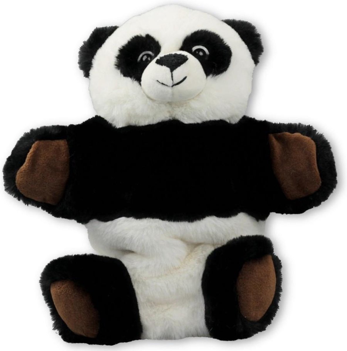 Pluche panda beer handpop knuffel 22 cm speelgoed - Pandas bosdieren knuffels - Poppentheater speelgoed kinderen - Merkloos
