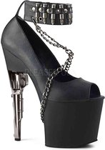 Pleaser - BONDGIRL-783 Sandaal met enkelband, Paaldans schoenen - Paaldans schoenen - 41 Shoes - Zwart