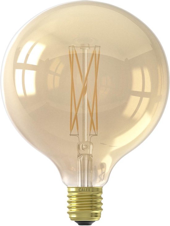 Calex Globe LED Lamp Warm Ø125 - E27 - 430 Lm - Goud | bol.com