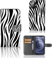 Beschermhoesje Apple iPhone 12 Mini Smartphone Hoesje Zebra