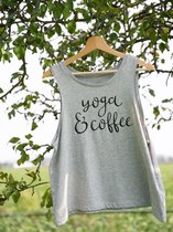 Yoga tanktop biokatoen Yoga & Coffee