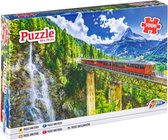 Grafix Puzzel 1000 stukjes volwassenen | Thema Trein in de bergen | Afmeting 50 X 70 CM | Legpuzzel