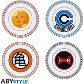 Dragon Ball - Set Of 4 Plates - Emblems