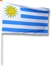 Vlag Uruguay 150X225 cm.