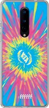 OnePlus 8 Hoesje Transparant TPU Case - Flower Tie Dye #ffffff