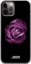 6F hoesje - geschikt voor iPhone 12 Pro - Transparant TPU Case - Purple Rose #ffffff