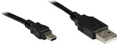 Alcasa 3310-AM1 USB-kabel 1 m USB 2.0 USB A Mini-USB B Zwart