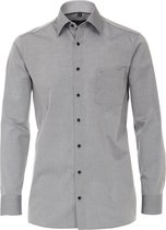 CASA MODA comfort fit overhemd - grijs (contrast) - Strijkvrij - Boordmaat: 43