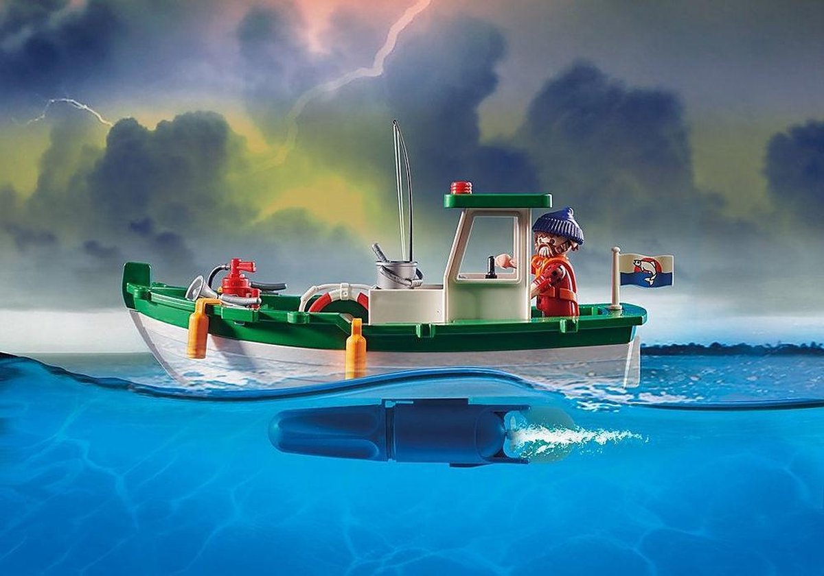 New PLAYMOBIL #70491 Coastal Fire Rescue Mission Rescue Action Helicopter  Boat