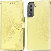 iMoshion Mandala Booktype Samsung Galaxy S21 hoesje - Geel