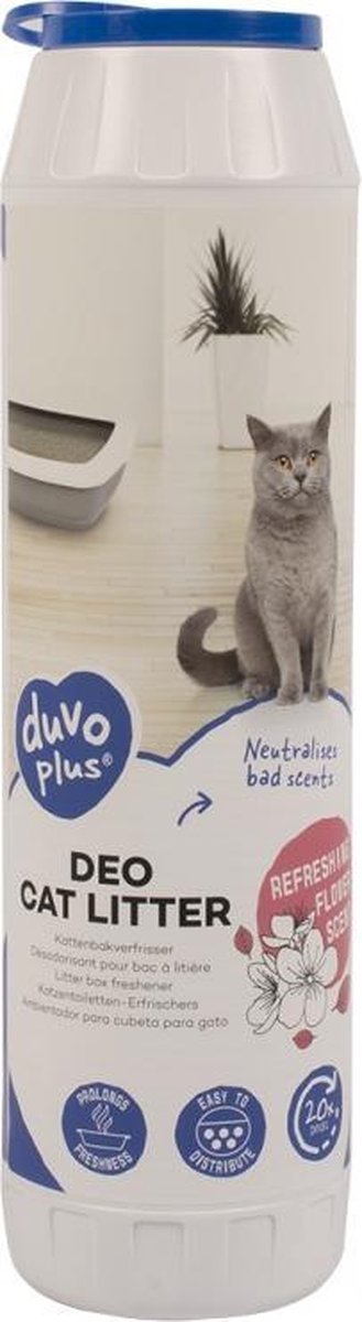 Duvo+ Deo kattenbakverfrisser bloemengeur 750gram Duvo+ Deo kattenbakverfrisser bloemengeur 750gram